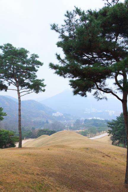 공주 송산리 고분군_1호분쪽에서 내려다 본 무령왕릉 (촬영년도 : 2015년)